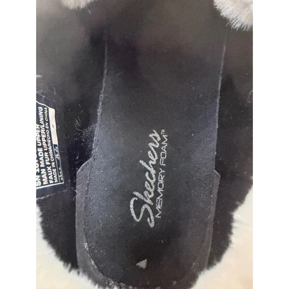 Skechers Black Jagged Pond No Regrets Faux Fur Trim Hiker Boots Sz 9